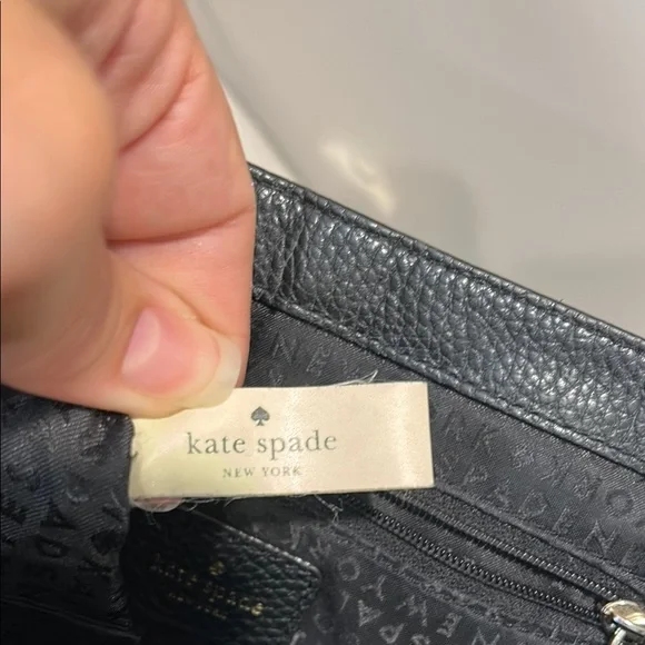 Kate Spade Black Crossbody Bag with Silver Hardware
